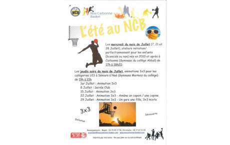 L'été au NCB, c'est parti !