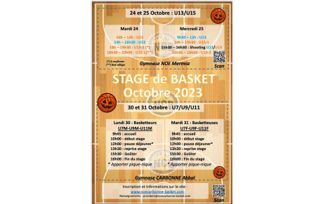 Stages vacances de Toussaint